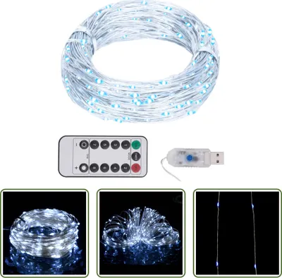Zdjęcie produktu dla Lampki choinkowe LED Living Store ze 150 diodami LED w kolorze białym zimnym 15 m
