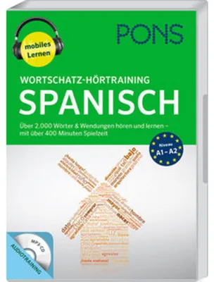 Produktbild von PONS Wortschatz-Hörtraining Spanisch mit Begleitheft und MP3-CD