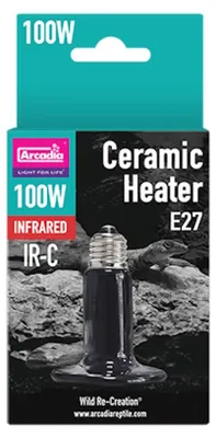 Productafbeelding van Arcadia Keramische warmtelamp voor terrarium 50W | 100W | 150W infrarood zonder licht 100W
