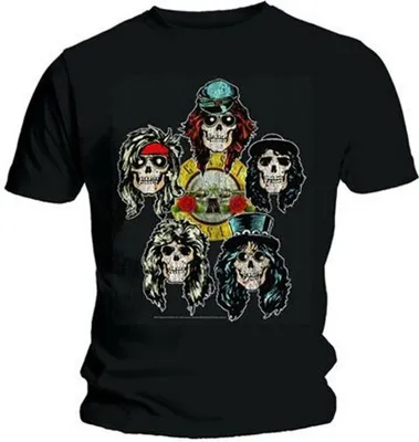 Produktbild von Guns N Roses - "Vintage Heads" T-Shirt für Herren/Damen Uni RO1703 (XL) (Schwarz)