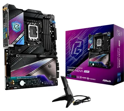 Obrázok produktu pre Asrock Phantom Gaming Z890 Nova WiFi, Intel, LGA 1851 (Socket V1), Intel Core Ultra (Series 2), LGA 1851, DDR5-SDRAM, 256 GB