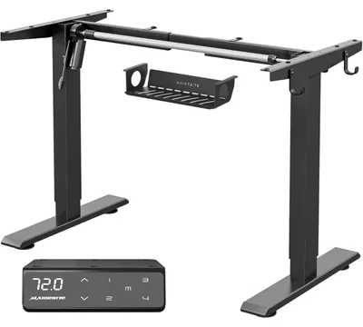 Höhenverstellbarer Schreibtisch, elektrisch, 72-120 cm, schwarz