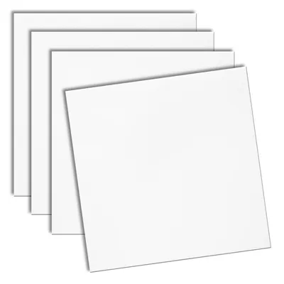 Produktbild von Verdico | 3D Deckenpaneele Polystyrol Weiß | Glatte Oberfläche Ohne Muster | Deckenverkleidung | Für Wohnzimmer, Schlafzimmer | 50 x 50 cm | 4 Stück