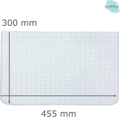 Produktbild von Kühlschrank Einlegeboden - Master Carré 4 mm - 2 abgerundete Ecken - (116,62 EUR / qm - Mindestbfl. 0,25 qm - Kantenb. 5,35 EUR / lfm - Eckenb. 1,00 EUR / Stck.) - 455 mm x 300 mm