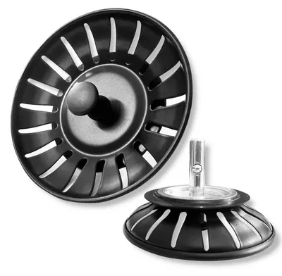 Zdjęcie produktu dla Siatka do zlewu kuchennego, 2 sztuki, stal nierdzewna, czarna, 78 mm