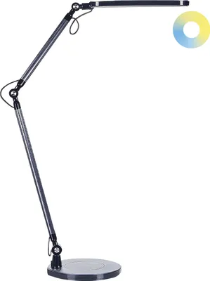 Produktbild von BELIANI LED Schreibtischlampe Schwarz Aluminium 80 cm Hoch Verstellbar Modernes Design Minimalistisch für Büro Home Office Arbeitszimmer Schreibtisch