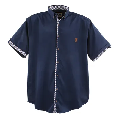 Produktbild von Übergrössen Schickes Kurzam-Hemd LAVECCHIA 9003A in Marineblau 5XL