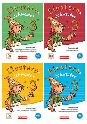 Zdjęcie produktu dla Einsterns Schwester - Sprache und Lesen 3. Schuljahr - Themenhefte 1-4 mit Projektheft mit Schuber