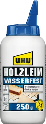Produktbild von UHU Holzleim Wasserfest, Flüssigkeit, RoHS, REACH, CE, 1 Stück(e), Lösungsmittel, Niederlande
