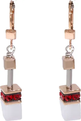Produktbild von 4013/20-0300 Ohrhänger weiß/rot rosèvergoldet 4013/20-0300 Coeur de Lion