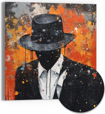 Produktbild von DEQORI Hybrid Leinwand Bild 50x50 cm 'Anonyme Ausstrahlung' Wandbild Glas flach modern