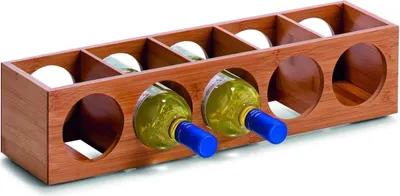 Produktbild von Weinregal für 5 Flaschen - Braun - Holz - 13565
