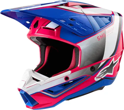 Produktbild von Alpinestars S-M5 Sail 2024 Motocross Helm, weiß/pink/blau, L (59/60)