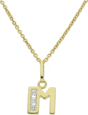 Produktbild von JuwelmaLux Anhänger 333 Gold Buchstabe "M" mit Zirkonia JL16-02-0023