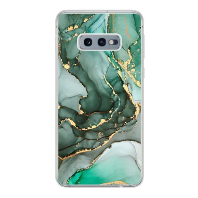 Produktbild von MuchoWow® Handyhülle Schutzhülle Hülle für Samsung Galaxy S10e Gold - Marmor - Grün - Luxus - Marmoroptik - Grau Silikon Softcase Handy Hülle - Handy