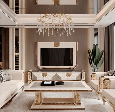 Immagine prodotto di Elegante mobile TV basso e tavolino dal design moderno