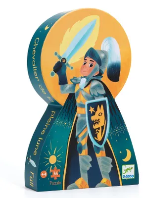 Produktbild von Djeco Puzzle Vollmond Ritter 36 Teile
