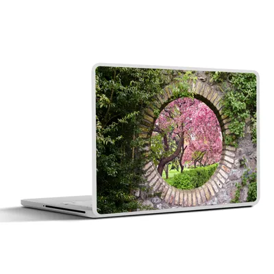 Produktbild von MuchoWow® Laptop Aufkleber Sticker Cover Transparent - Sakura - Blüte - Japanisch 31x22.5 cm - Laptop-Deko