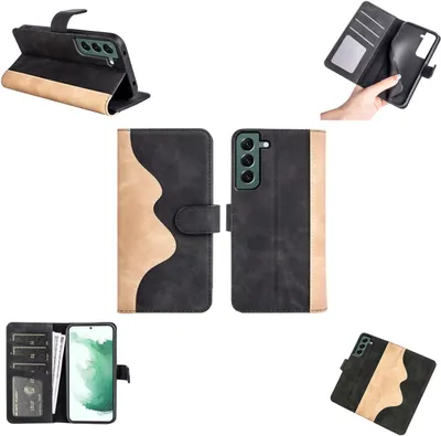 Image de Étui de protection en similicuir noir pour Samsung Galaxy S23
