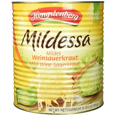 Obrázek produktu pro Hengstenberg Mildessa vinné kysané zelí veganské v plechovce 9700g