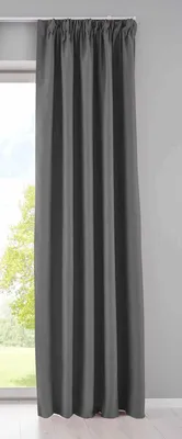 Produktbild von Vorhang Blickdicht »NewYork« verdeckte Schlaufen Dunkelgrau HxB 245x140 cm 1er-Pack Thermo-Gardine Verdunkelungsvorhang Blackout schalldämmend Kräuselband Raffhalter 202020610