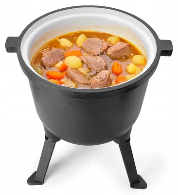 Produktbild von Gusseiserner Jagdkocher, emaillierter Topf für den offenen Feuer, 15 l, KAMILLE