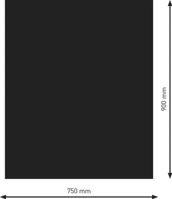 Produktbild von Raik Bodenplatte Rechteck / Quadrat Schwarz pulverbeschichtet 900 x 750 mm