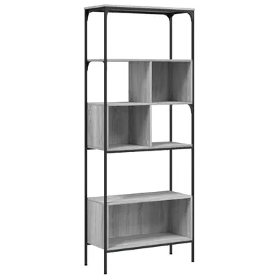 Obrázek produktu pro vidaXL Knihovna 5 polic Grey Sonoma 76x33x188,5 cm Materiál na bázi dřeva