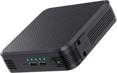 Image de Batterie externe portable - 65 W PD, charge rapide - Capacité de 20 000 mAh - Noir