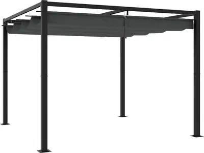 Obrázek produktu pro Zahradní pavilon se stahovací střechou antracitový 3x3 m ocelový