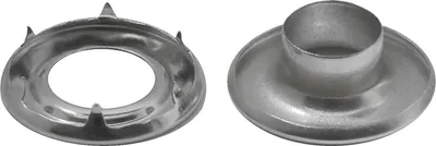25 Ösen aus Metall silber