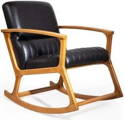 Immagine prodotto di Poltrone a dondolo moderne, colore nero, perfette per l'arredamento del soggiorno