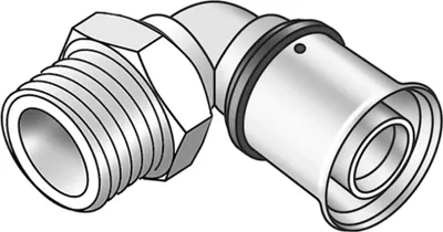 Produktbild von KE Kelit KMU460, KELOX-ULTRAX, Übergangswinkel 90°, mit AG 20x3/4", 1 Stk.