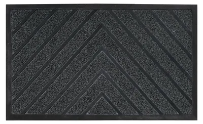 Immagine prodotto di Eurocatch Tappeto ingresso interno antiscivolo - Tappeto assorbente taglia L 45 x 75 cm - Motivo V - Nero