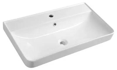 Produktbild von Aqualine ZEN Keramik-Waschtisch 80x45cm, weiß
