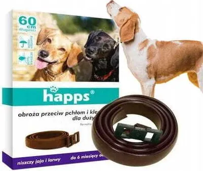 Produktbild von Happs 60cm Floh- und Zeckenhalsband für große Hunde