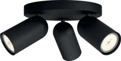 Produktbild von Philips myLiving Pongee Decken-/Wandspot, 3 x, Strahler Oberflächenbeleuchtung, GU10, 3 Glühbirne(n), LED, 220-240 V, Schwarz