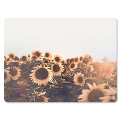 Produktbild von MuchoWow® Mauspad Mousepad Sonnenblumen - Feld - Sonnenuntergang - Blumen - Gelb 23x19 cm - Mousepads - Maus Mat - Pad - Mausunterlage - Schreibtischunterlage - Mauspad