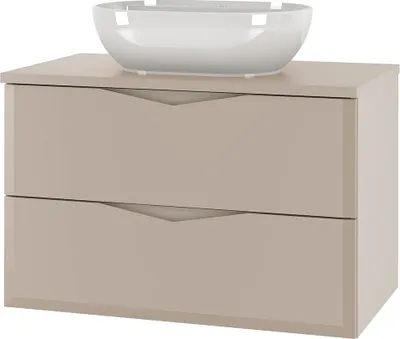 Produktbild von Waschtisch 80 cm breit inkl. Waschbecken in Beige DORIDA-140