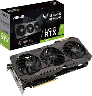 Produktbild von ASUS TUF Gaming GeForce RTX 3070 Grafikkarte, TUF-RTX3070-8G-GAMING, 8GB GDDR6, 2x HDMI, 3x DP