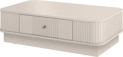 Produktbild von Vesper Couchtisch mit Schublade 103x60 cm – Kaschmir mit Goldgriff | Farbe: Kaschmir