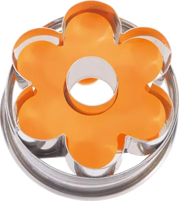 Produktbild von Birkmann 143098 Ausstechform Rosette mit Innenloch mit Auswerfer, Edelstahl, 5 cm