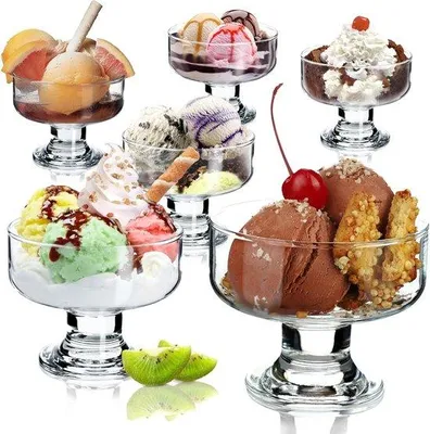 Produktbild von Famanu Eisschalen 450 ml - 12 Stück mit Fuß