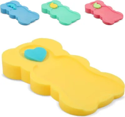 Produktbild von Lorelli Baby Badewanneneinlage, weich, 2 Schwämme, mit verschiedenen Motiven gelb