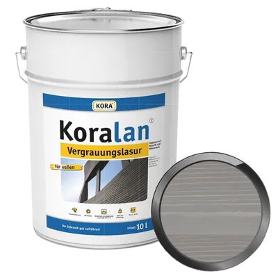 Produktbild von KORA Koralan Vergrauungslasur - 10 Liter (SILBER) Wetterschutzlasur