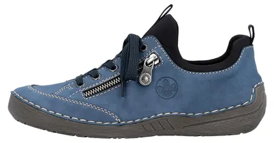 Image de Chaussures de sport pour femmes Rieker Morelia, lacets bleus, style décontracté