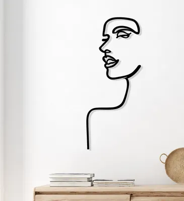 Produktbild von Wallity, Woman- TNL1127, Schwarz, Sonstige Wohndekorationen, 42 x 100 cm, 100% Metall (Dicke: 1