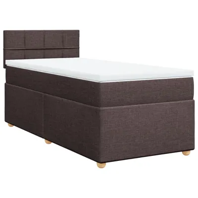 Produktbild von vidaXL Boxspringbett mit Matratze Dunkelbraun 80x200 cm Stoff