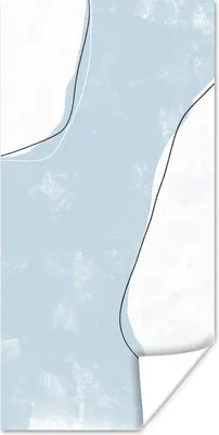 Produktbild von MuchoWow® Poster Blau - Minimalismus - Abstrakt 60x120 cm - Wandschmuck