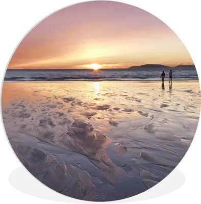 Produktbild von MuchoWow® Rundes Wandbild - Runde Bilder Strand - Sonne - Meer Ø 30 cm Kreis Wanddekoration Kunststoff - Wandkreis - Wandschmuck - Schlafzimmer - Bilder - Der Kreis - Kunst für die Wohnung - Plastik - Kunstdruck - Wandbild